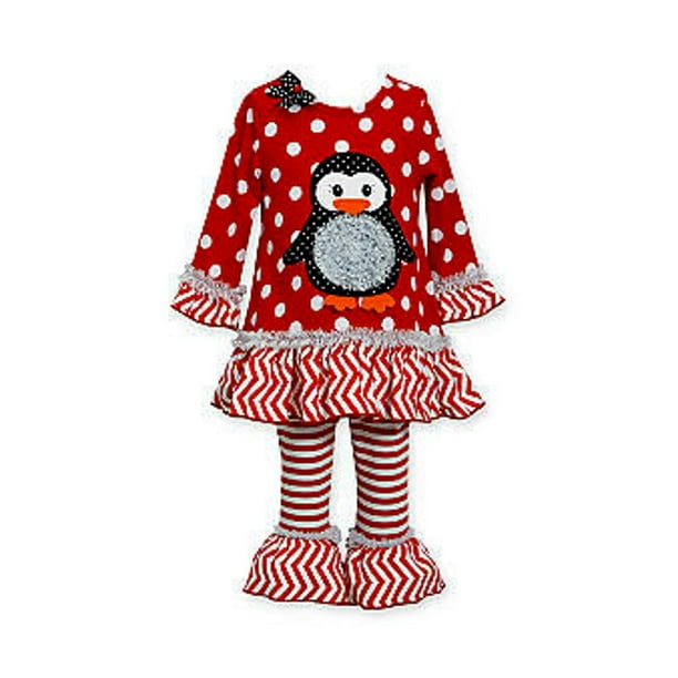 Bonnie Jean Little Girls Black Polka Dot Penguin Ruffle Tutu Set 5 Bonnie Jean Little Girls Black Polka Dot Penguin Ruffle Tutu Set 5